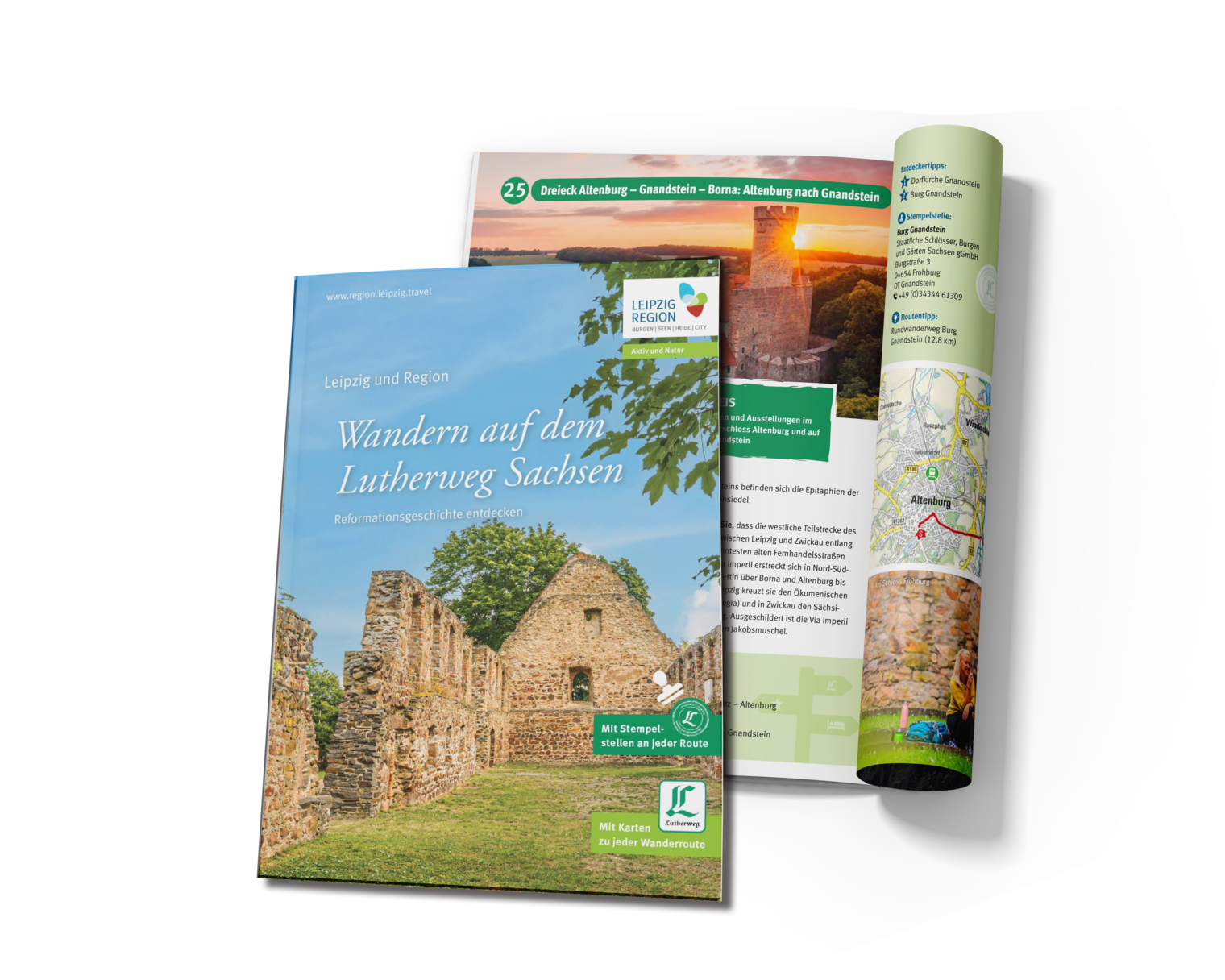 DAs Bild zeigt das Cover der Lutherweg-Broschüre